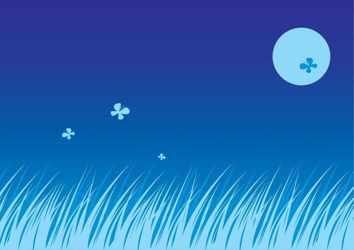 Moon space grass Royalty Free Vector Image - VectorStock