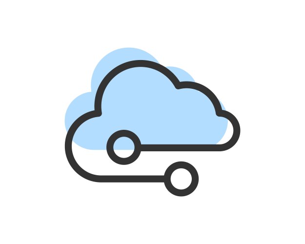 Cloud storage and data transfer icon computing vector image