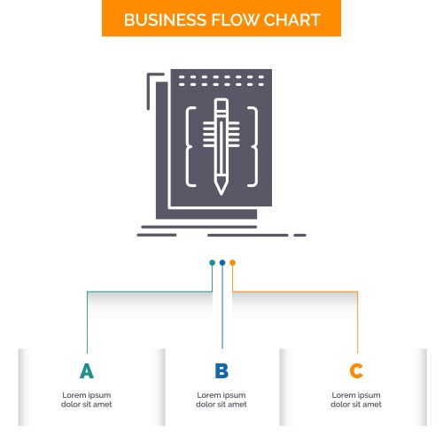 Code edit editor language program business flow vector image