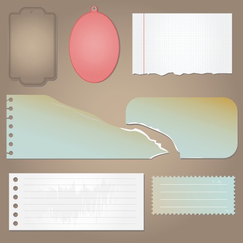 Vintage paper long collections Royalty Free Vector Image