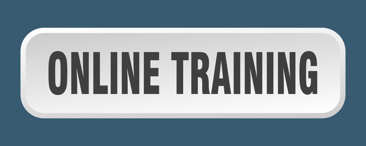 Online training button rounded Royalty Free Vector Image