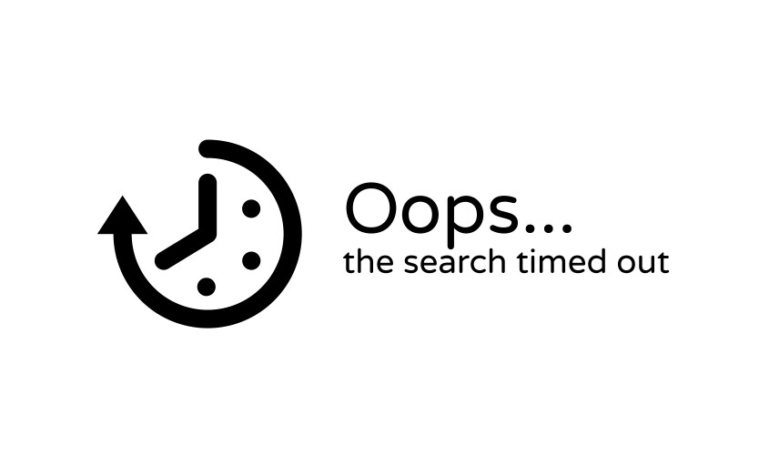 Timeout Error Icon - Session Out vector image