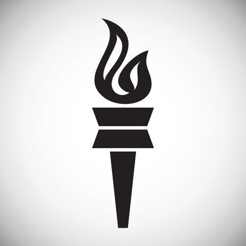 Torch icon on background for graphic and web vector image