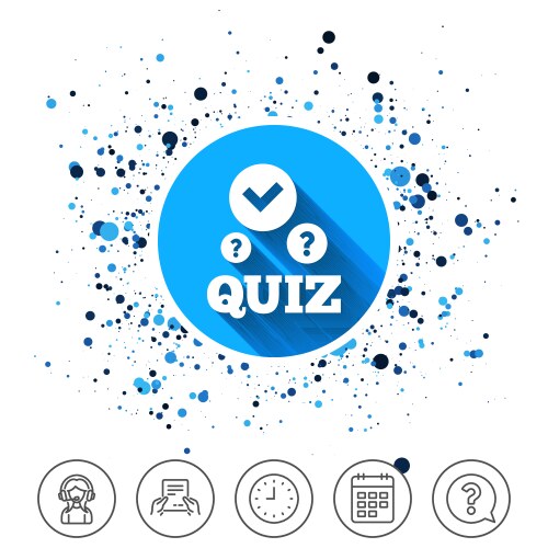 Quiz sign icon questions and answers game vector image