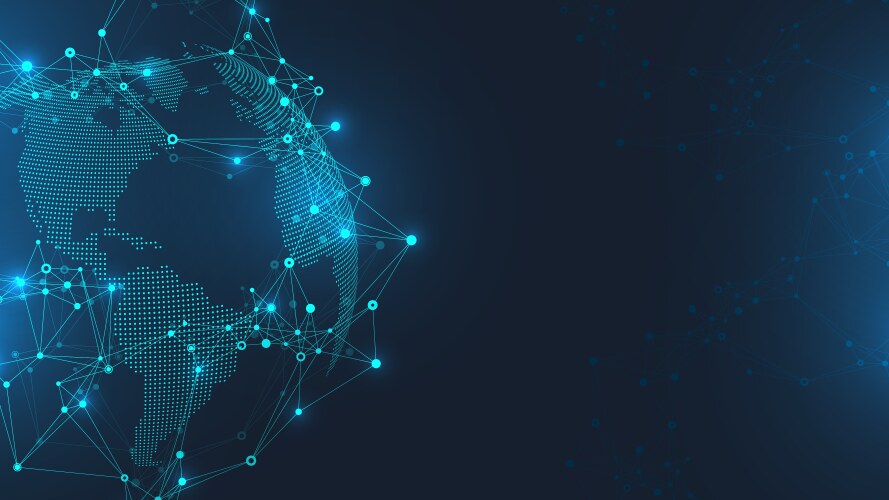 Global Network Connection Background vector image