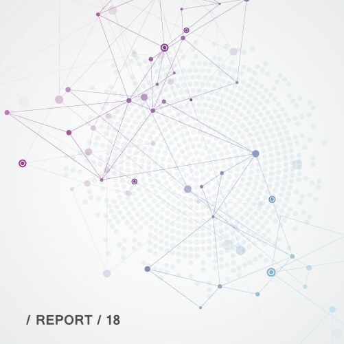 Abstract polygonal structure with connecting dots vektorbild