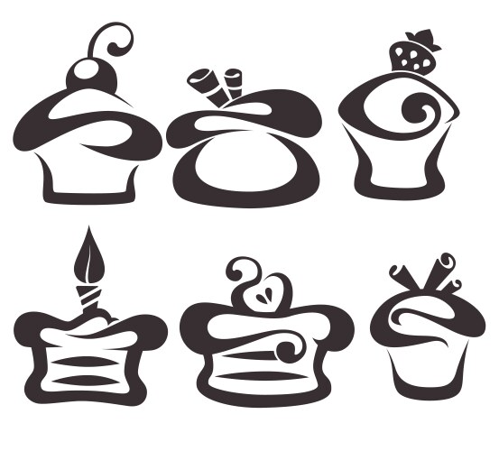 Tasty cakes Royalty Free Vector Image - VectorStock