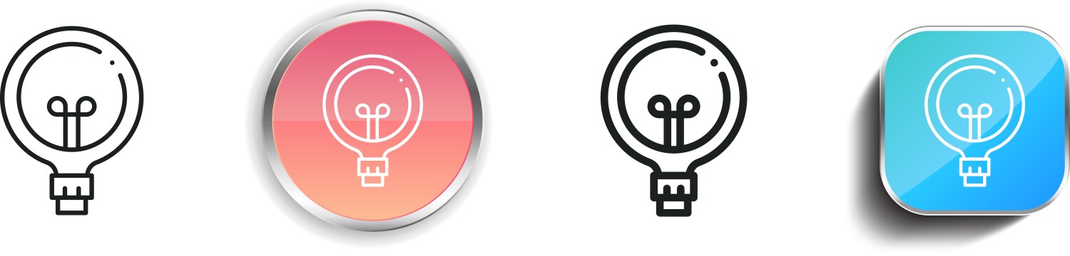 Electronics icon thin linear regular and button vector image