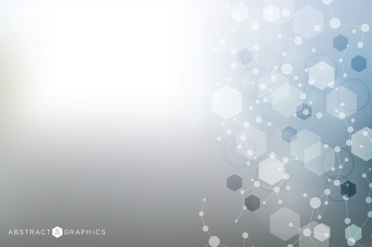 Science network pattern connecting lines and dots vector image