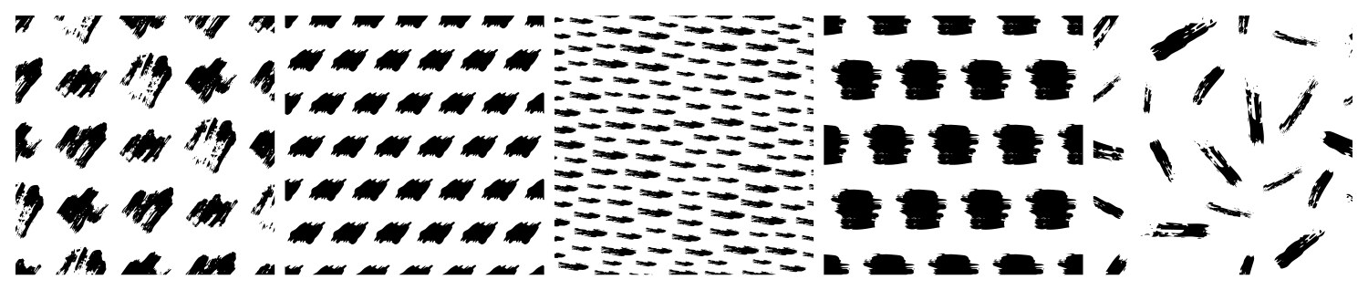 Set of seamless patterns with scribble smears vector image