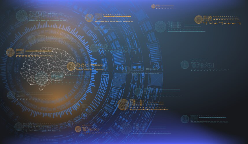 Abstract Data Network Visualization vector image
