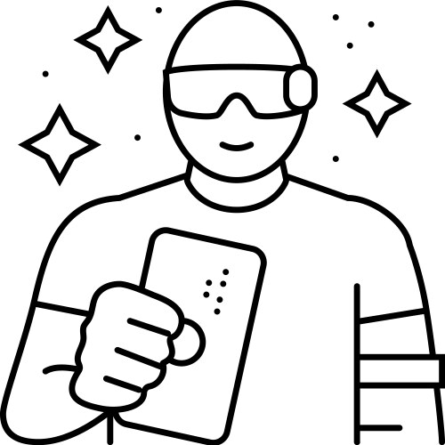 Gadget geek tech enthusiast line icon vector image