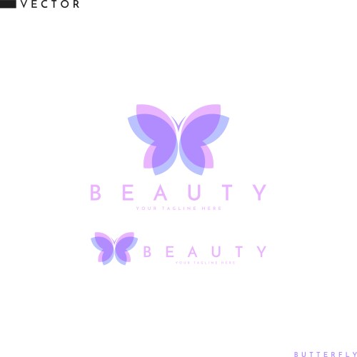 Abstract butterfly logo vector image