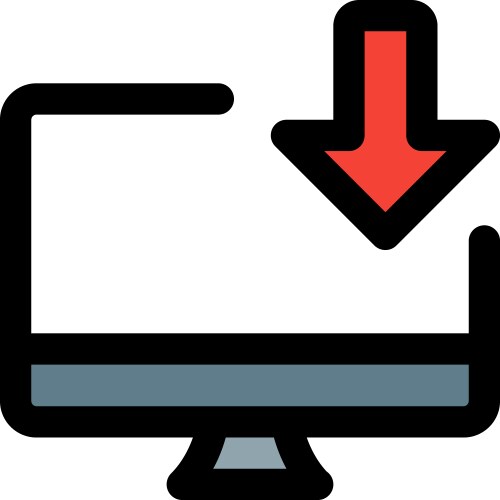 Process of transferring or saving files in system vector image