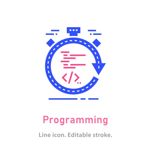 Programming Icon - Code & Systems vektorbild