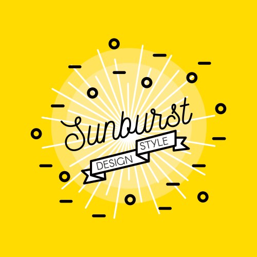 Sunburst flat design Vector Image