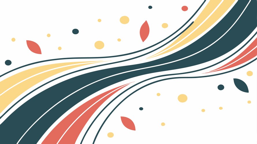 Abstract flowing lines with particles dynamic vector image