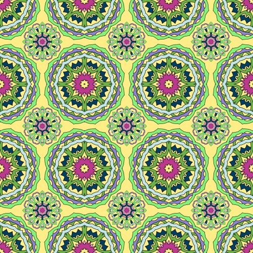 Seamless pattern from abstract elements vector image