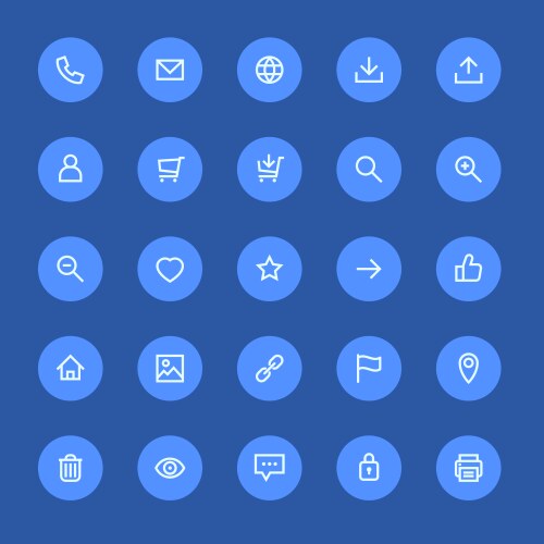 Web UI Icon Set - Digital Toolkit vector image