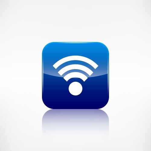 Wireless web icon application button vector image