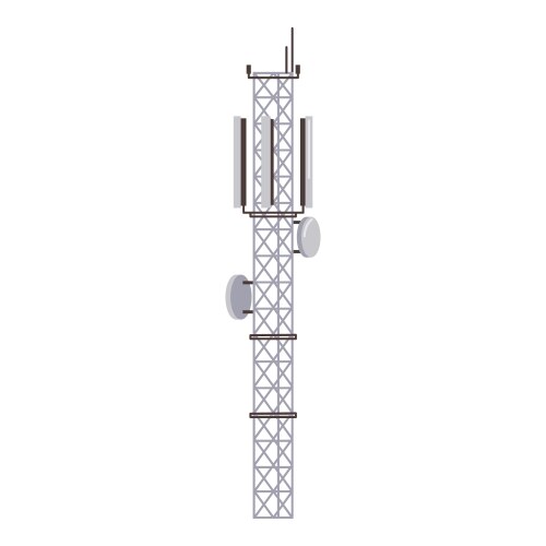 cell antenna telecommunication tower radio waves vector image