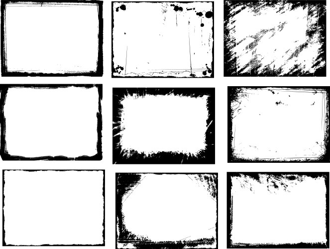 Set of grunge frames Royalty Free Vector Image