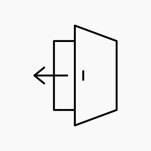 Logout Icon - Simple Sign Out – Royalty-Free Vector | VectorStock