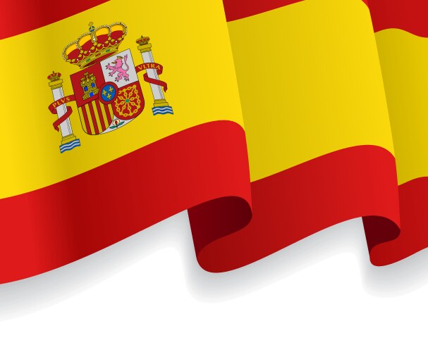 Spanish Flag Waving Banner Vector Image
