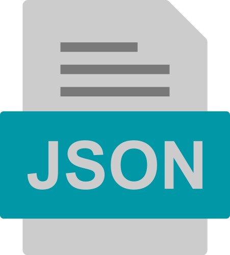 Json file document icon vector image