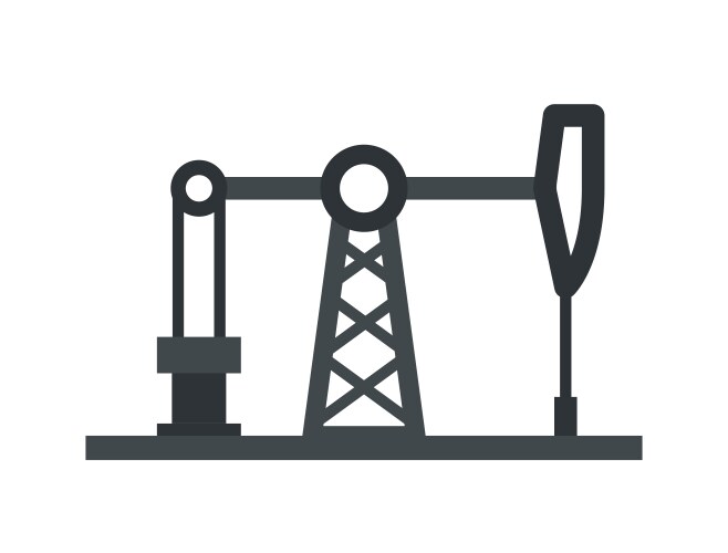 Oil pump icon petrol derrick drill Vector Image