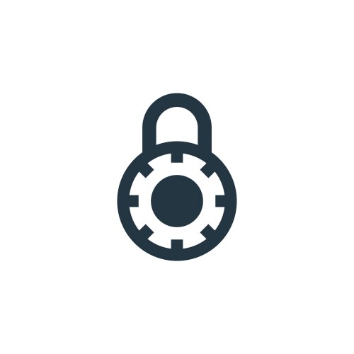 Lock icon simple element for web vector image