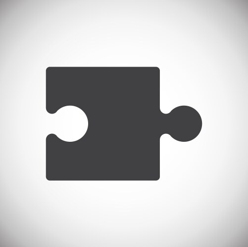 Puzzle icon on background for graphic and web vector image