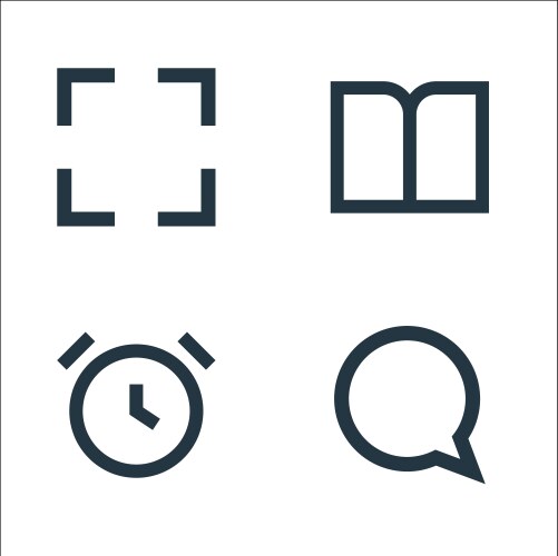 User interface line icons linear set quality vector image
