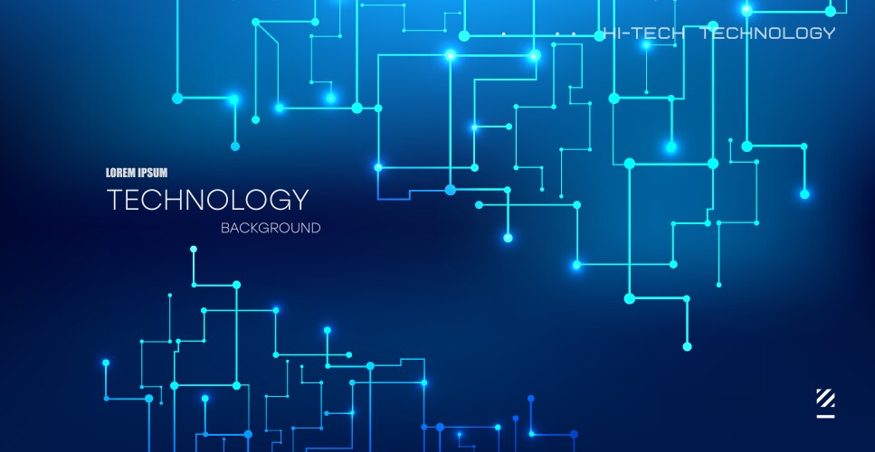 Abstract technology background with various vector image