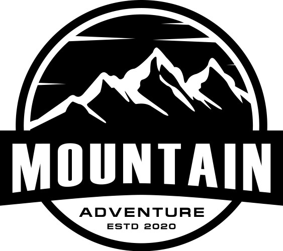 Mountain logo design inspiration Royalty Free Vector Image