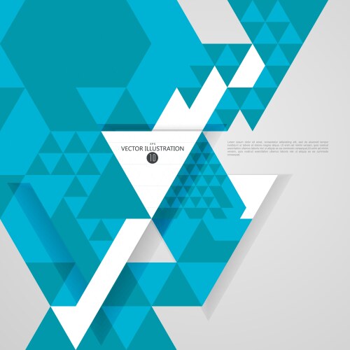 Triangular composition of abstract graphics vector image