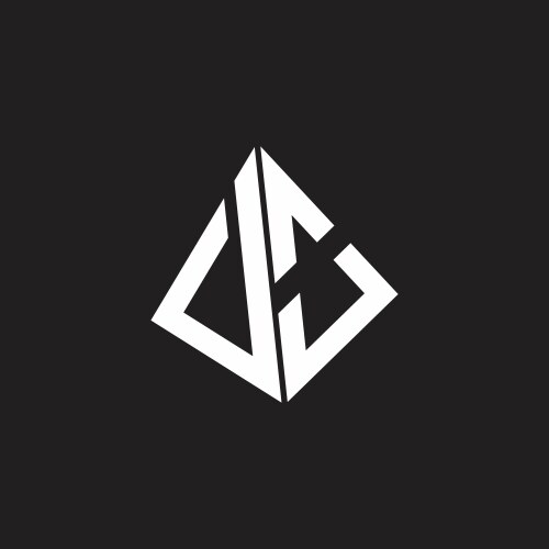 Vo logo monogram with hexagon shape and outline Vector Image