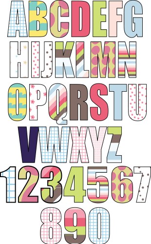 Paper capital letters a to z Royalty Free Vector Image