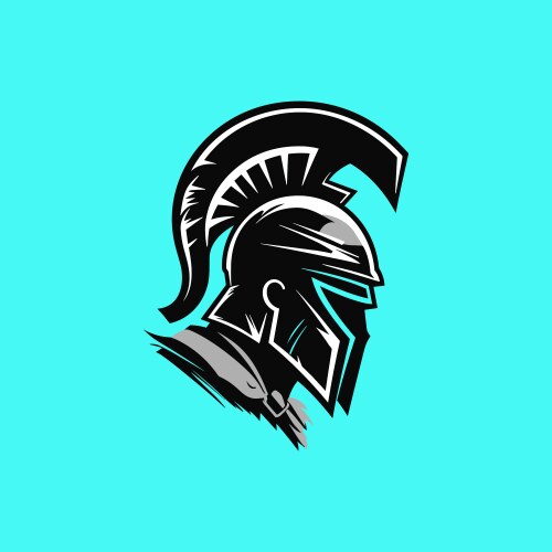 Black spartan head Vector Image