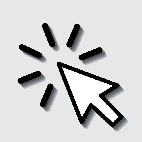 Mouse cursor symbol - arrow click pointer isolated vektorbild