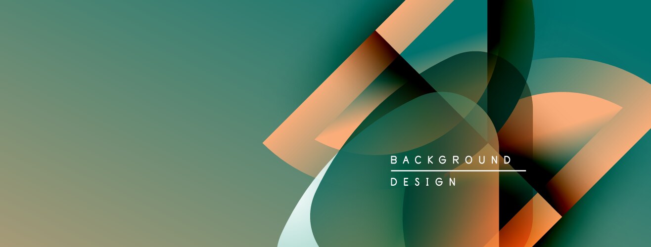Abstract geometric shapes overlap creating vector image