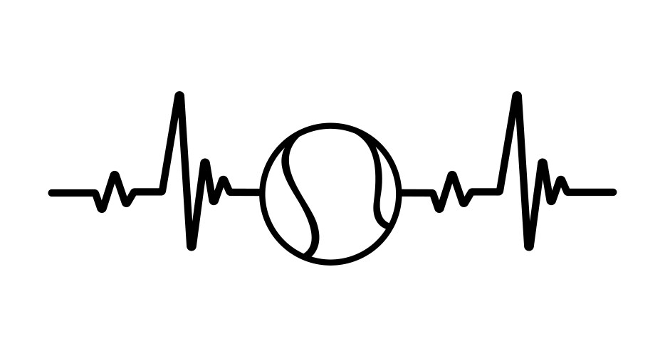 Heartbeat graph heart pounding when exercising Vector Image