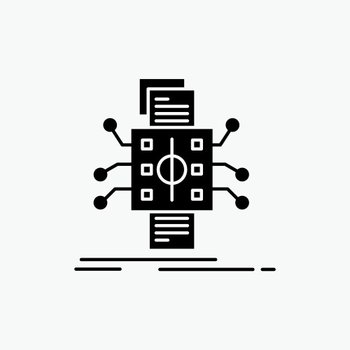 Analysis data datum processing reporting glyph vector image