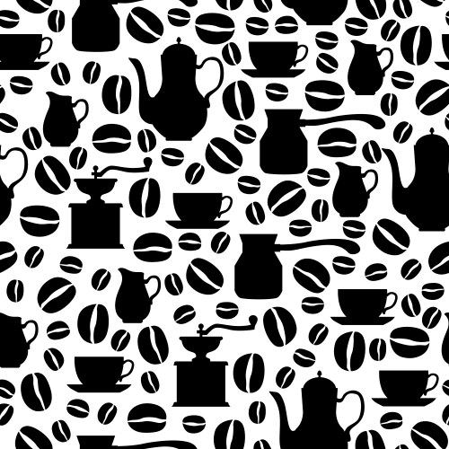 Coffee seamless pattern Royalty Free Vector Image