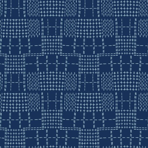 Sashiko Damask Pattern Vector Image