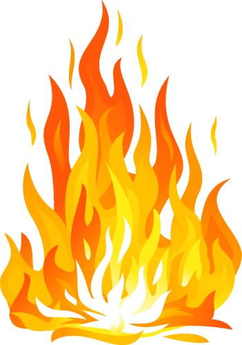 Large Fire Vector A big fire Royalty Free Vector Image - VectorStock