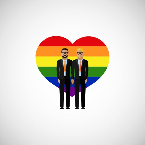 Gay marriage flat vector image