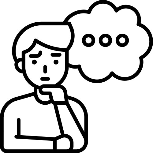 Man thinking icon an avatar that is related vector image