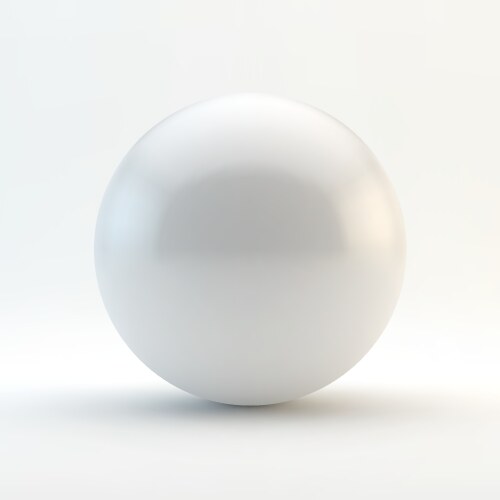 Realistic white sphere Royalty Free Vector Image