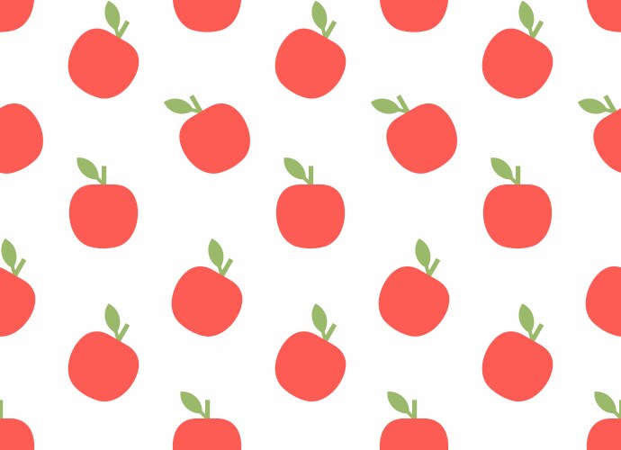 seamless pattern with apple vector image